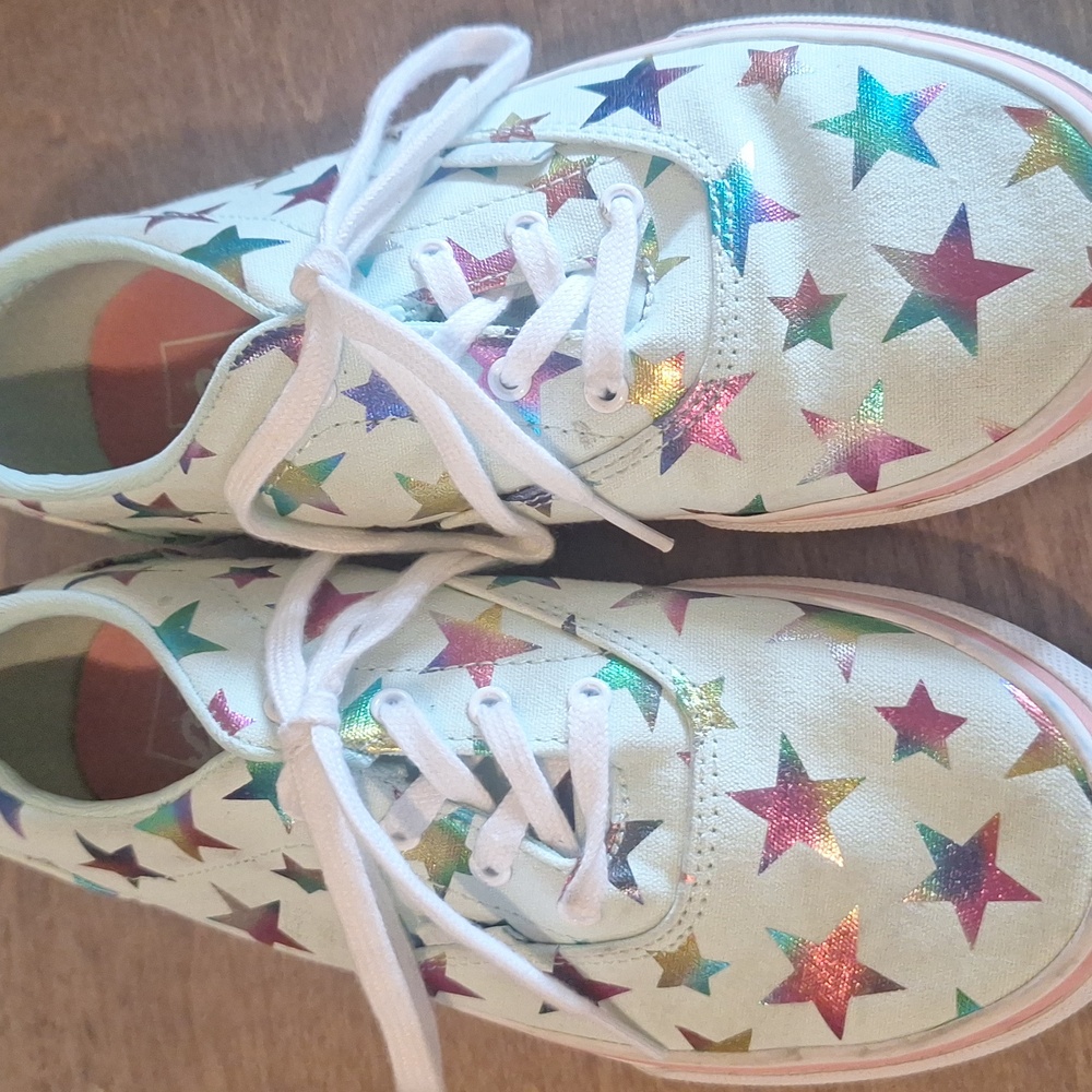 Vans Whimsical Star Pattern Low-Top Sneakers Missy Size S